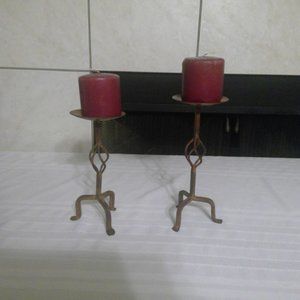 Rustic Metal Candle Holders